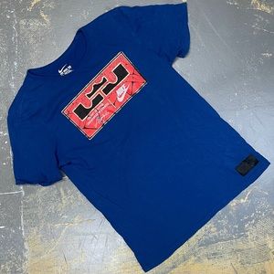 Nike Lebron James King Dri Fit Shirt 659915-431 Large Royal Blue